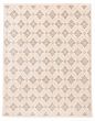 Transitional Ivory Area rug 6x9 Indian Hand-knotted 386728