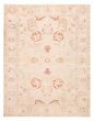 Vintage/Distressed Ivory Area rug 9x12 Turkish Hand-knotted 388463