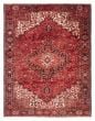 Bordered  Traditional Red Area rug 8x10 Turkish Hand-knotted 390640