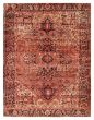 Geometric  Vintage Brown Area rug 8x10 Turkish Hand-knotted 390976