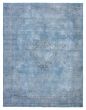 Overdyed  Transitional Blue Area rug 9x12 Turkish Hand-knotted 392062