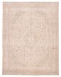 Vintage/Distressed Ivory Area rug 9x12 Turkish Hand-knotted 392511