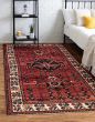 Traditional  Tribal Red Area rug 5x8 Turkish Hand-knotted 393184