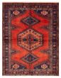 Geometric  Traditional Brown Area rug 4x6 Turkish Hand-knotted 394071