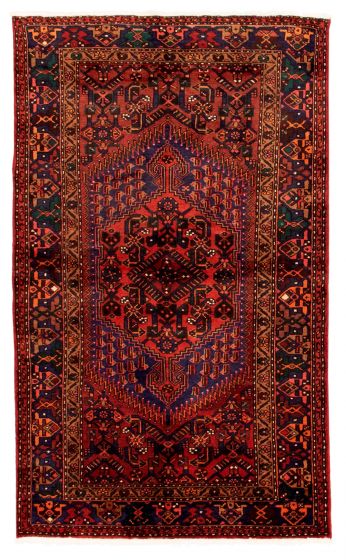 Bordered  Traditional Red Area rug 4x6 Persian Hand-knotted 352537