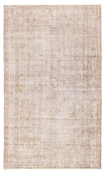 Overdyed  Transitional Grey Area rug 5x8 Turkish Hand-knotted 360704
