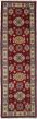 Bohemian  Geometric Red Runner rug 10-ft-runner Indian Hand-knotted 270776