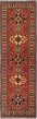 Bordered  Geometric Brown Runner rug 10-ft-runner Afghan Hand-knotted 283203