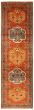 Bordered  Traditional Brown Runner rug 10-ft-runner Afghan Hand-knotted 346683