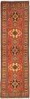 Bordered  Traditional Brown Runner rug 10-ft-runner Afghan Hand-knotted 347208