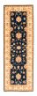 Bordered  Traditional Blue Runner rug 8-ft-runner Afghan Hand-knotted 346582