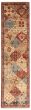 Bordered  Traditional Brown Runner rug 10-ft-runner Indian Hand-knotted 354745