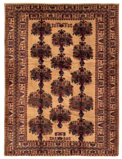 Bordered  Tribal  Area rug 6x9 Afghan Hand-knotted 326719