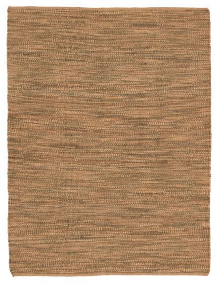 Flat-weaves & Kilims  Transitional Brown Area rug 5x8 Indian Flat-Weave 350824