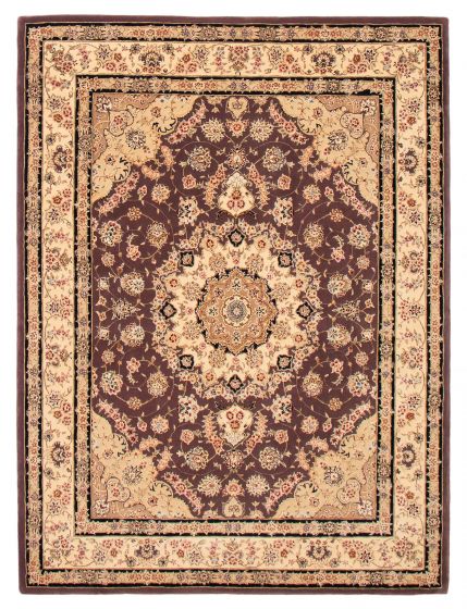 Bordered  Traditional Brown Area rug 6x9 Chinese Hand Tufted 392036