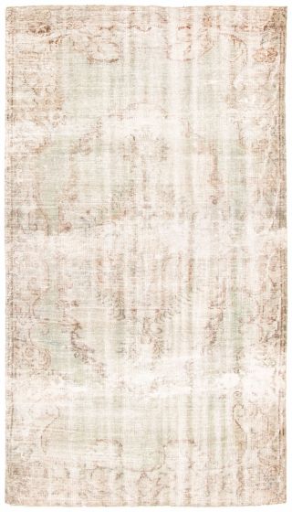 Bordered  Vintage Grey Area rug 6x9 Turkish Hand-knotted 326964
