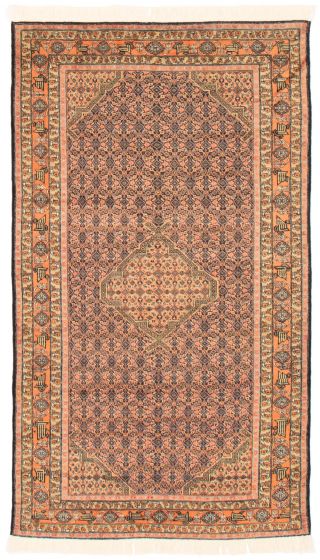 Bordered  Traditional Blue Area rug 5x8 Turkish Hand-knotted 368882