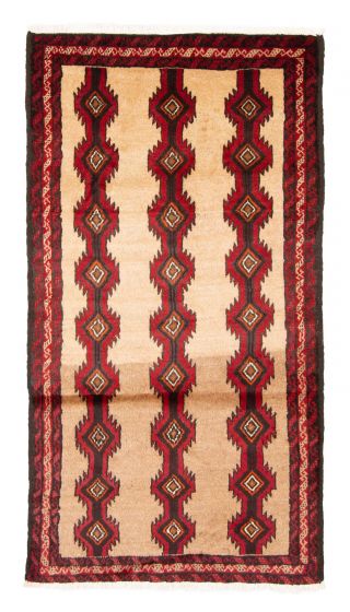Bordered  Traditional Brown Area rug 3x5 Afghan Hand-knotted 379328