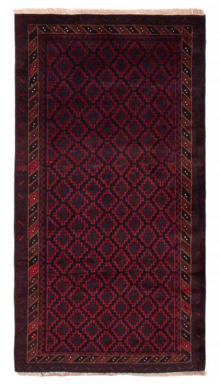 Tribal Black Area rug 3x5 Afghan Hand-knotted 391845