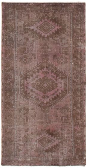 Bordered  Transitional Brown Area rug Unique Turkish Hand-knotted 370458