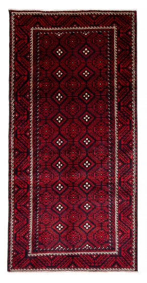 Bordered  Traditional Red Area rug Unique Afghan Hand-knotted 378435
