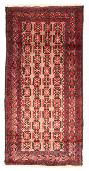 Bordered  Traditional Brown Area rug 3x5 Persian Hand-knotted 380904