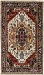 Floral  Traditional Ivory Area rug 5x8 Indian Hand-knotted 241130