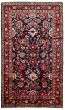Bordered  Traditional Blue Area rug 4x6 Persian Hand-knotted 310121