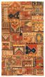 Casual  Transitional Brown Area rug Unique Indian Hand-knotted 338598