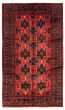 Bordered  Tribal Red Area rug 6x9 Afghan Hand-knotted 348513