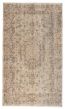 Bordered  Vintage Brown Area rug 5x8 Turkish Hand-knotted 363593