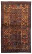 Bordered  Tribal Black Area rug 4x6 Afghan Hand-knotted 365407