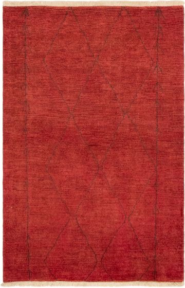Casual  Transitional Brown Area rug 3x5 Indian Hand-knotted 292727