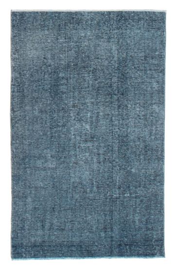Overdyed  Transitional Blue Area rug 3x5 Turkish Hand-knotted 374255