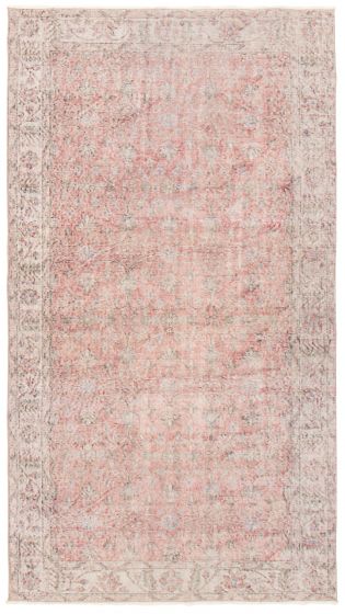 Bordered  Vintage Red Area rug 5x8 Turkish Hand-knotted 360940