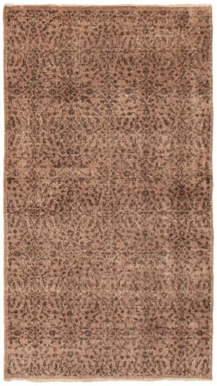 Overdyed  Transitional Brown Area rug 4x6 Turkish Hand-knotted 361223