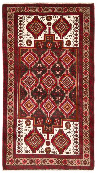 Bordered  Traditional Brown Area rug 3x5 Afghan Hand-knotted 379059