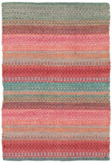 Flat-weaves & Kilims  Transitional Pink Area rug 2x3 Turkish Flat-weave 339245