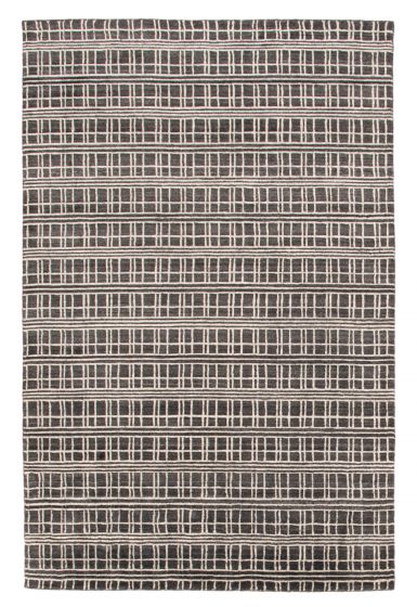 Casual  Transitional Grey Area rug 5x8 Indian Hand Loomed 350642