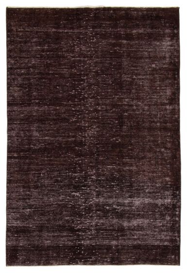 Overdyed  Traditional Brown Area rug 4x6 Turkish Hand-knotted 362705