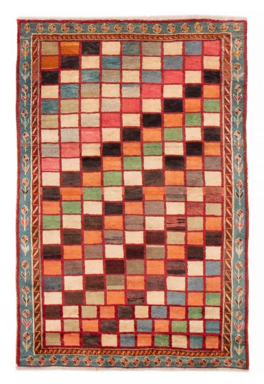 Bordered  Tribal Multi Area rug 3x5 Indian Hand-knotted 385744