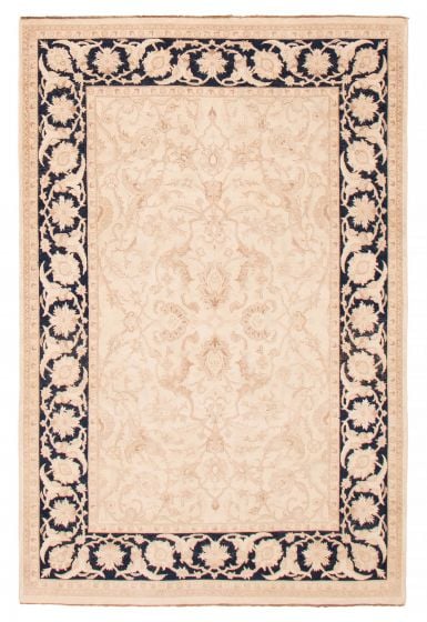 Traditional  Transitional Ivory Area rug 5x8 Pakistani Hand-knotted 392588