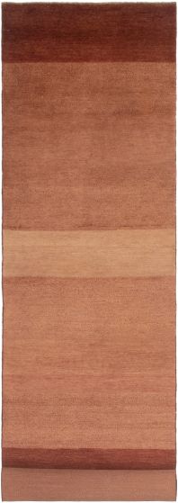 Casual  Transitional Brown Runner rug 17-ft-runner Afghan Hand-knotted 301960