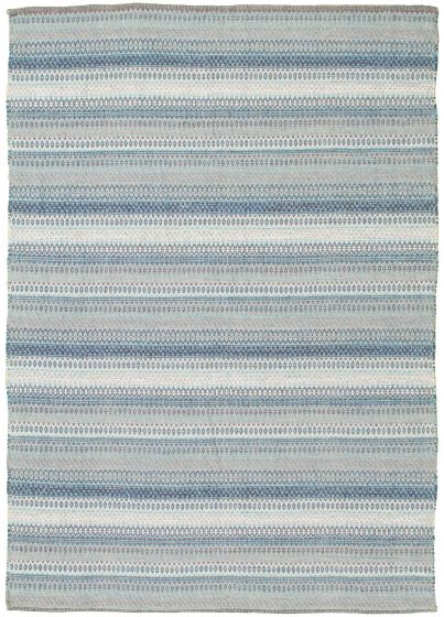 Flat-weaves & Kilims  Transitional Blue Area rug 5x8 Turkish Flat-weave 339314