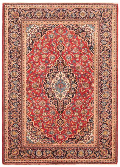 Bordered  Traditional Red Area rug 6x9 Persian Hand-knotted 364922