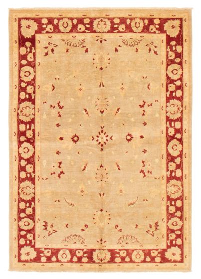 Bordered  Traditional Grey Area rug 5x8 Afghan Hand-knotted 369280