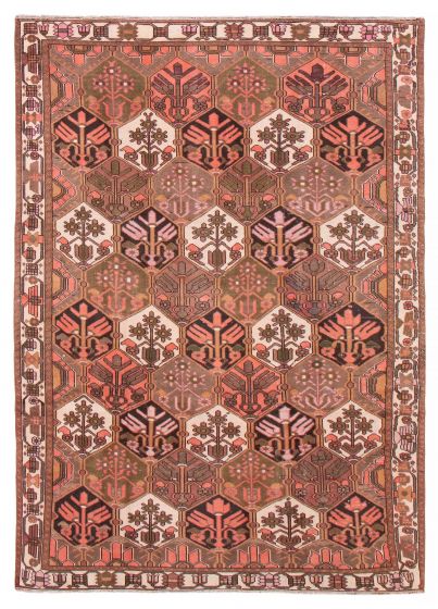 Vintage/Distressed Brown Area rug 6x9 Turkish Hand-knotted 388415