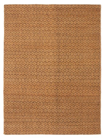Flat-weaves & Kilims  Tribal Brown Area rug 4x6 Indian Flat-Weave 349385