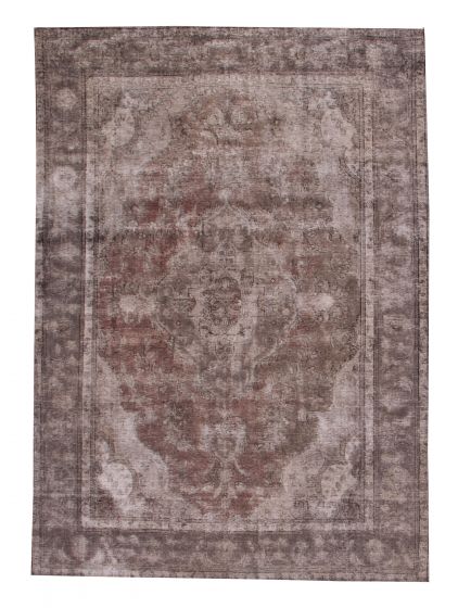 Bordered  Transitional Grey Area rug 8x10 Turkish Hand-knotted 374128