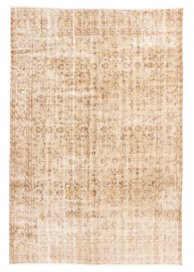Overdyed  Transitional Brown Area rug 6x9 Turkish Hand-knotted 328210